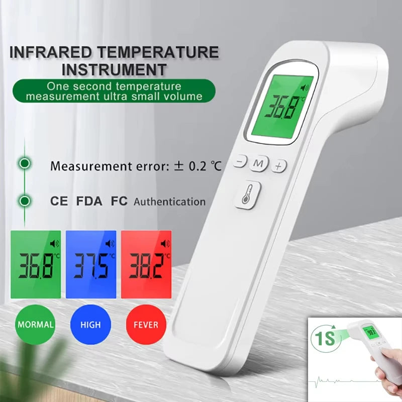 AJC Termômetro infravermelho Digital LCD Medição corporal Crianças Adultos Febre IR Crianças Termômetro sem contato